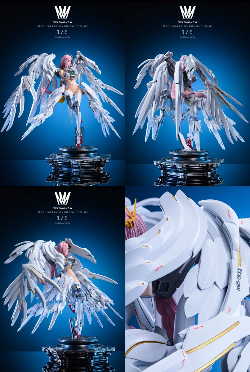 maxmilkstudio's tweet photo. MMS机娘第三弹周年款
飞翼EW天使降临，正式开定
正式版由原色版（国内限量200体）与白雪姬版（国内限量150体）双版组合
玩家可自由选择，更可双摆
真实的肌肤纹理涂装，静脉血管效果展示
拆件数量超过180件，所有翅膀链接关节均采用合金压铸工艺
预定赠送特典哈罗
隐藏版和粉丝周年活动等待大家开启！ https://t.co/ZgJQYGHWTW