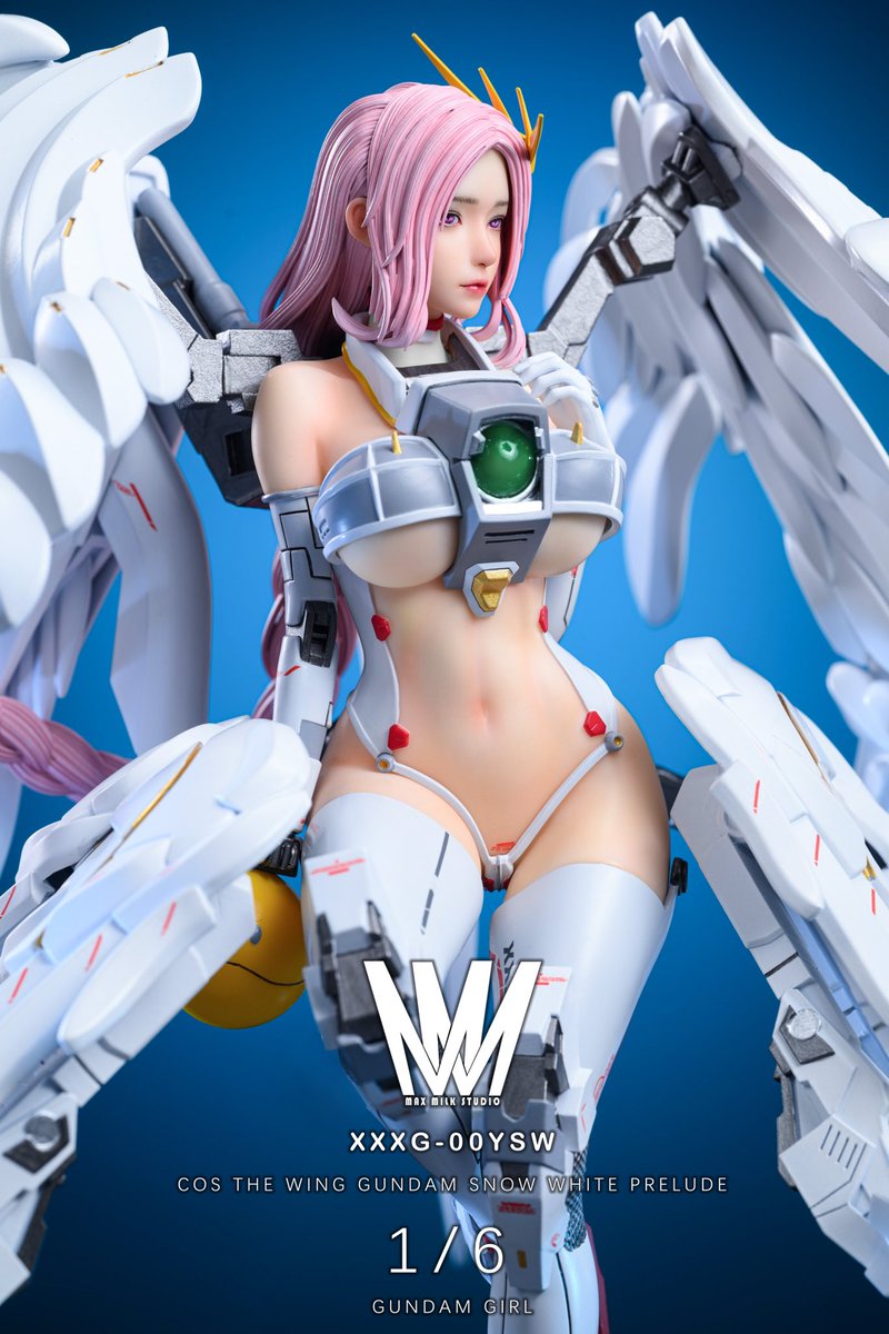 maxmilkstudio's tweet photo. MMS机娘第三弹周年款
飞翼EW天使降临，正式开定
正式版由原色版（国内限量200体）与白雪姬版（国内限量150体）双版组合
玩家可自由选择，更可双摆
真实的肌肤纹理涂装，静脉血管效果展示
拆件数量超过180件，所有翅膀链接关节均采用合金压铸工艺
预定赠送特典哈罗
隐藏版和粉丝周年活动等待大家开启！ https://t.co/ZgJQYGHWTW