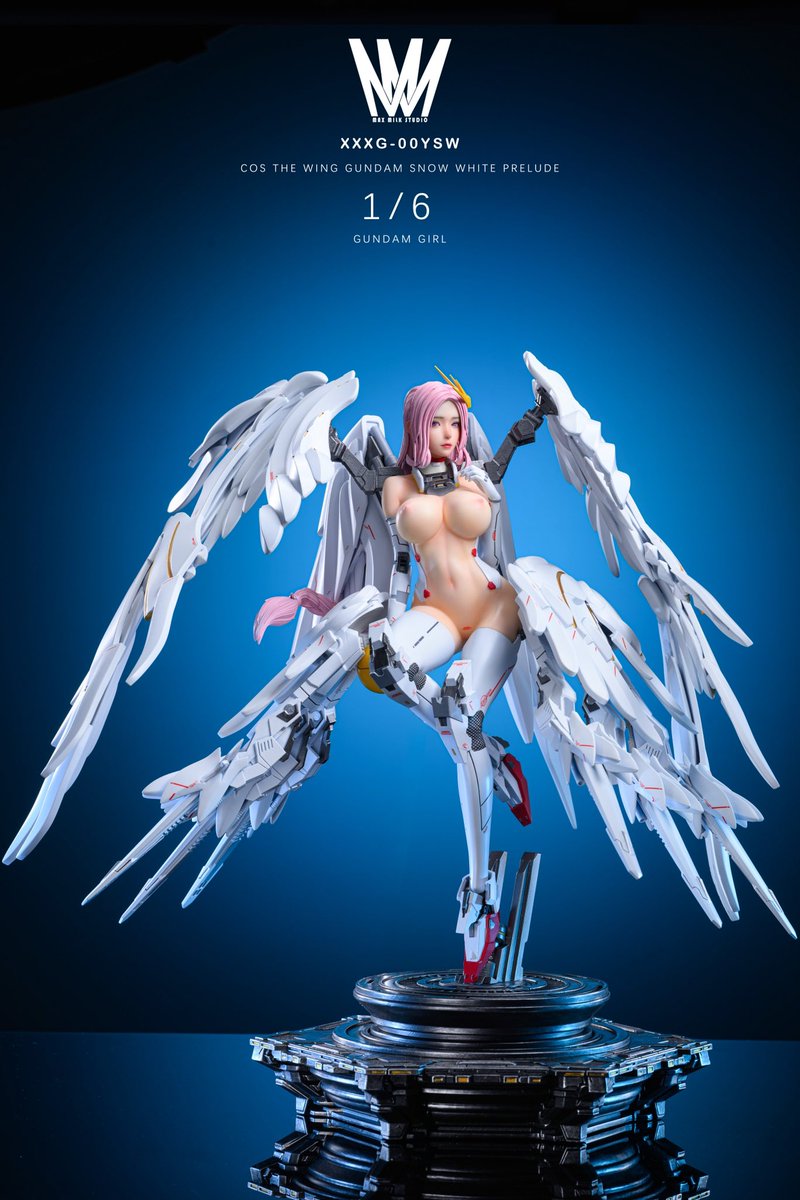 maxmilkstudio's tweet photo. MMS机娘第三弹周年款
飞翼EW天使降临，正式开定
正式版由原色版（国内限量200体）与白雪姬版（国内限量150体）双版组合
玩家可自由选择，更可双摆
真实的肌肤纹理涂装，静脉血管效果展示
拆件数量超过180件，所有翅膀链接关节均采用合金压铸工艺
预定赠送特典哈罗
隐藏版和粉丝周年活动等待大家开启！ https://t.co/ZgJQYGHWTW