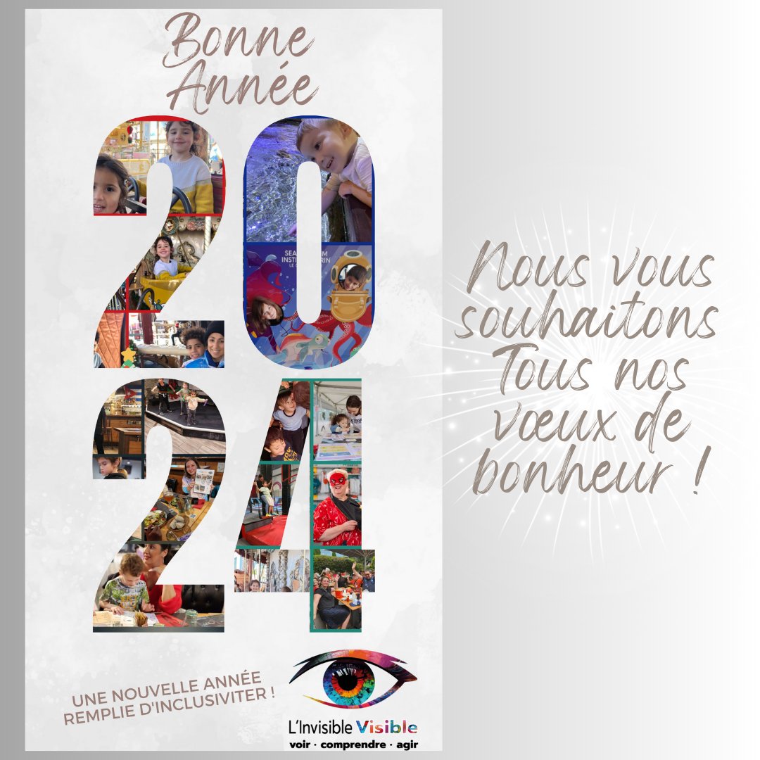 visible_l's tweet photo. Bonne année 2024 !!!
Vous souhaitant tous nos vœux de bonheur !

On se retrouve bientôt pour notre premier événements adapté et inclusif de l'année 2024 ! https://t.co/oRNp8nflFE
