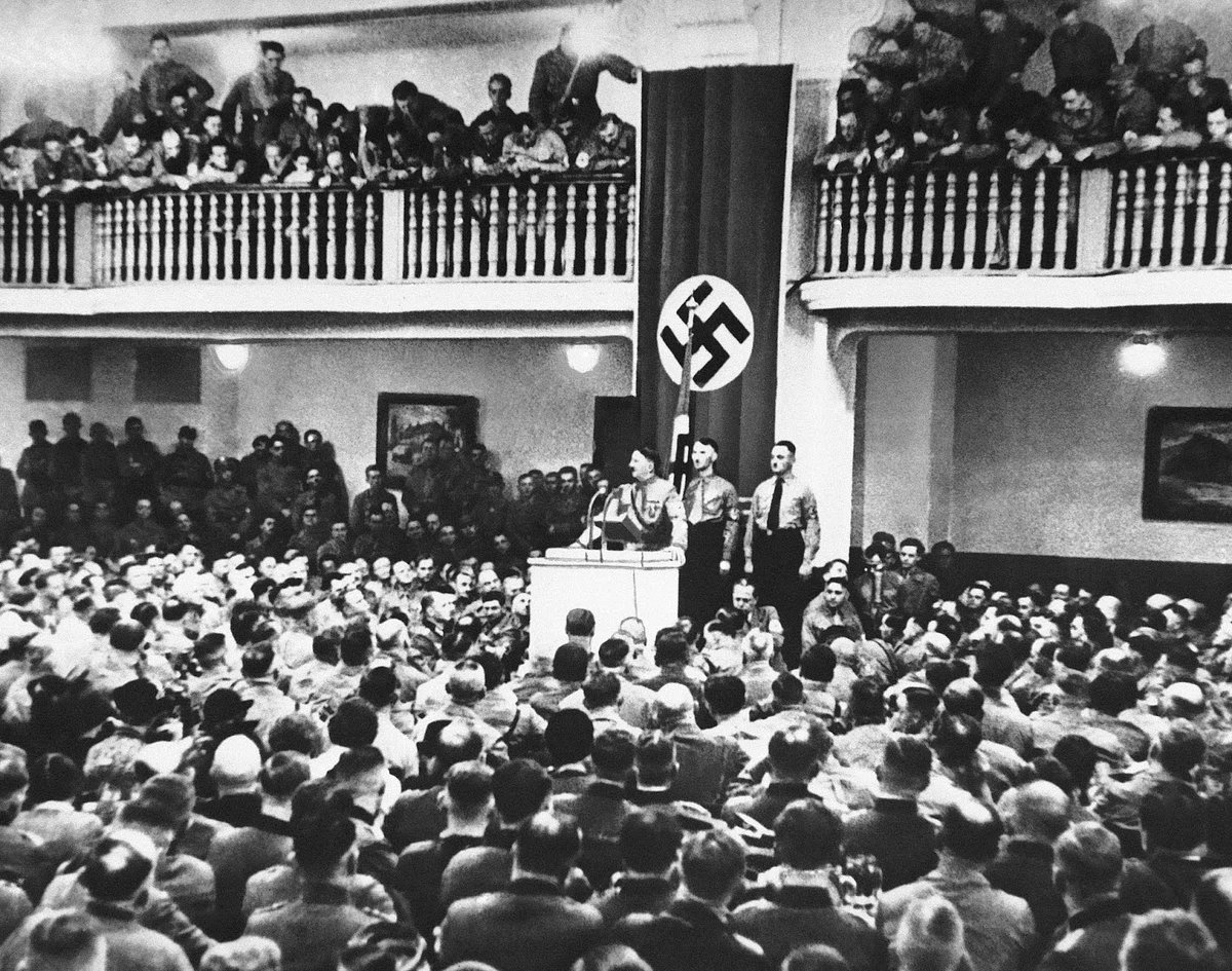 1/24 This picture was taken during the trial of Hitler in 1924 charges