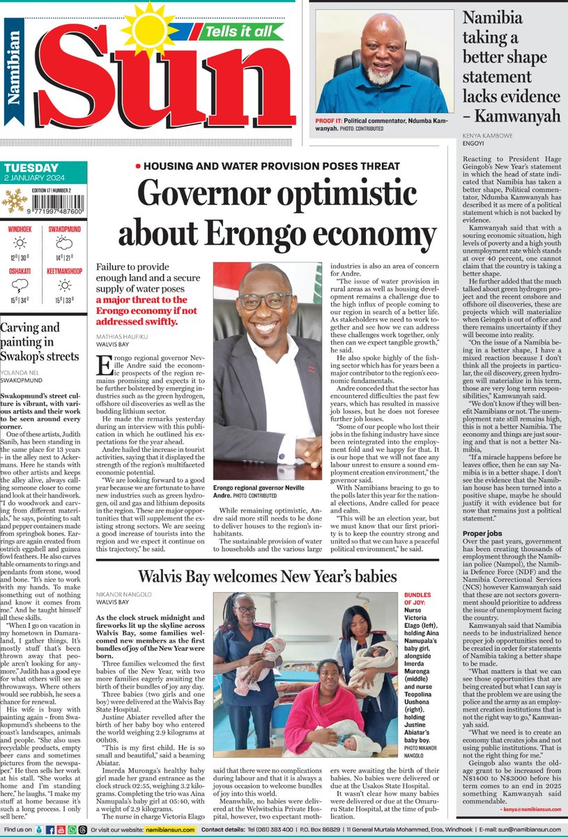 Tuesday's FREE paper.