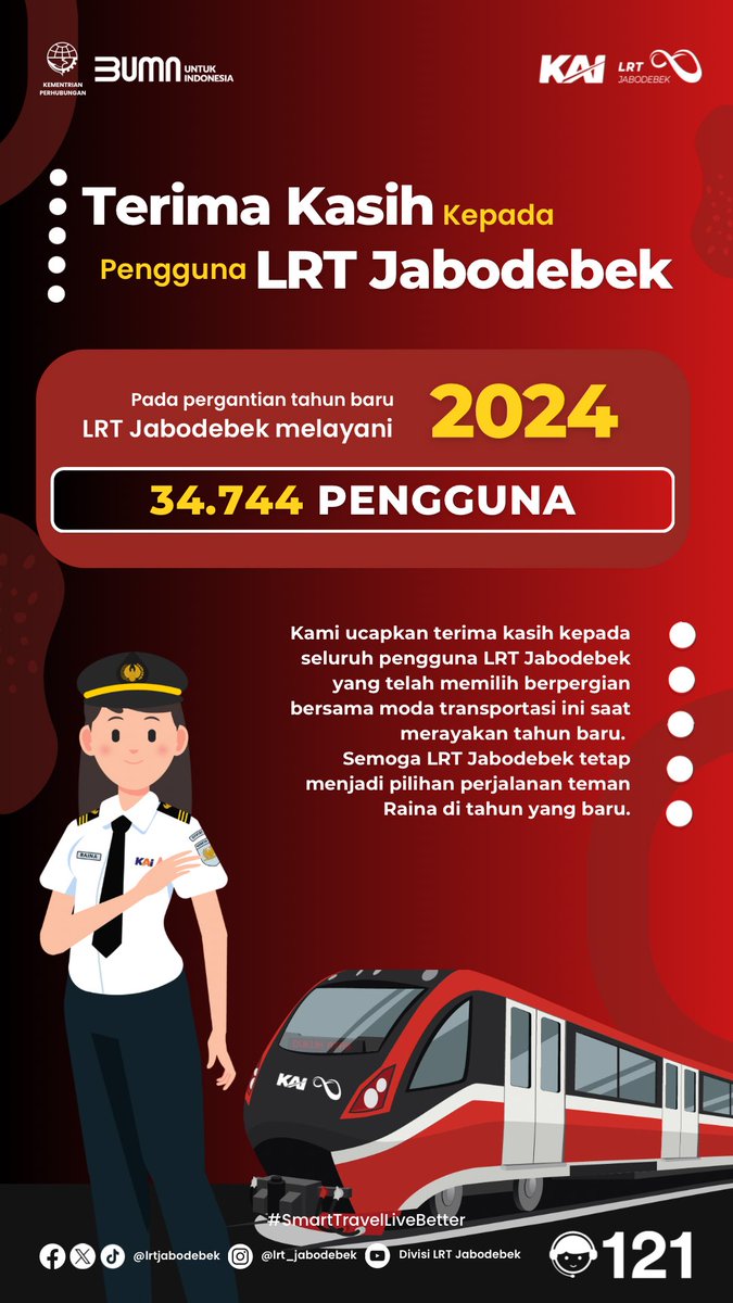 lrtjabodebek's tweet photo. Hai teman Raina,
Berikut Tarif Promo periode bulan Januari - Februari ya, dengan skema tarif Peak dan Off Peak Hour.
#lrtjabodebek #smarttravellivebetter https://t.co/UnDGrtypnj