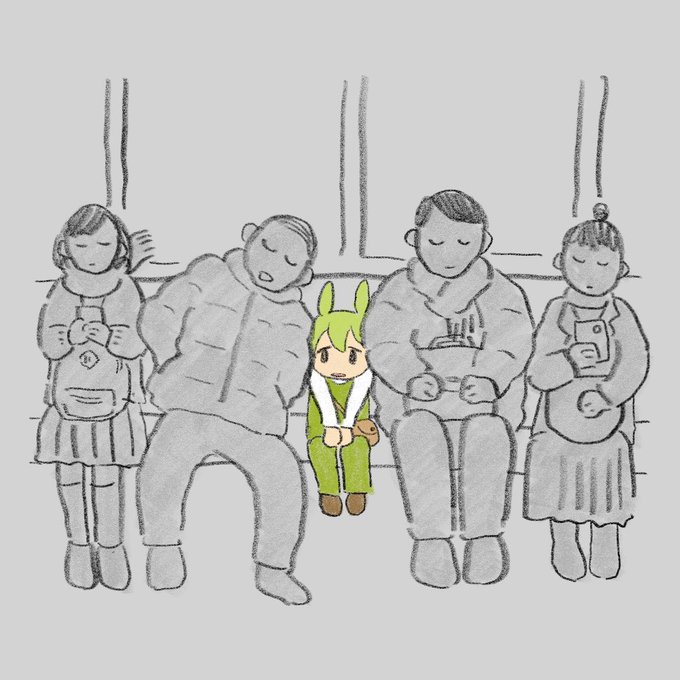 最近は電車通学中にずんだもんの落書きをしていました 