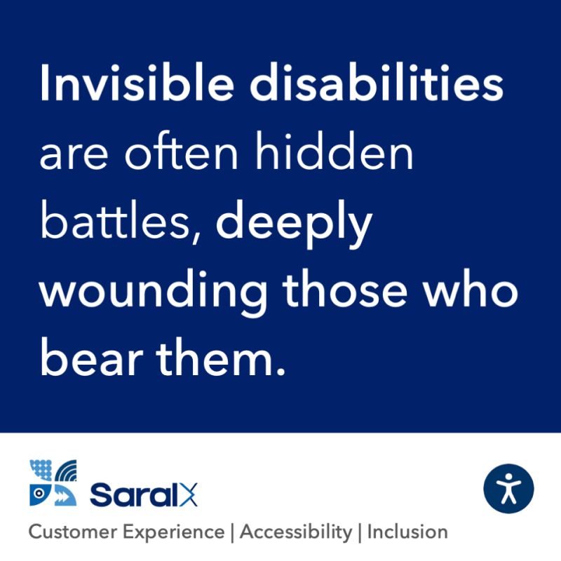 Beyond what meets the eye: The untold struggles of Invisible Disabilities
🌟 #Inclusion #EmpathyMatters 
#AccessibilityForAll #DynamicAccessibility #InclusiveWorld #TechForAll #InclusiveDesign #DigitalAccessibility #UserExperience #EmpathyInDesign #UniversalDesign #A11Y #SaralX