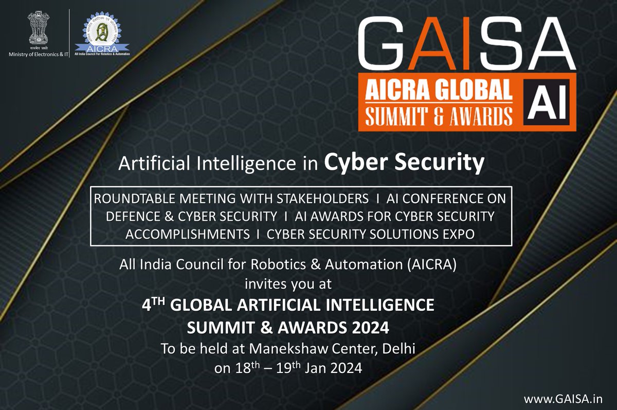 👉 Secure your Delegate Pass! 👉 Nominate for AI in Cyber Security Awards 👉 Meet Defense and Sr. Govt Officials, Policy Makers, Buyers, Industry Leaders. 👉 Explore Cyber Security Solutions at GAISA Expo Visit: GAISA.in #cyberdefense #cybersecurity #pmoindia #PTI