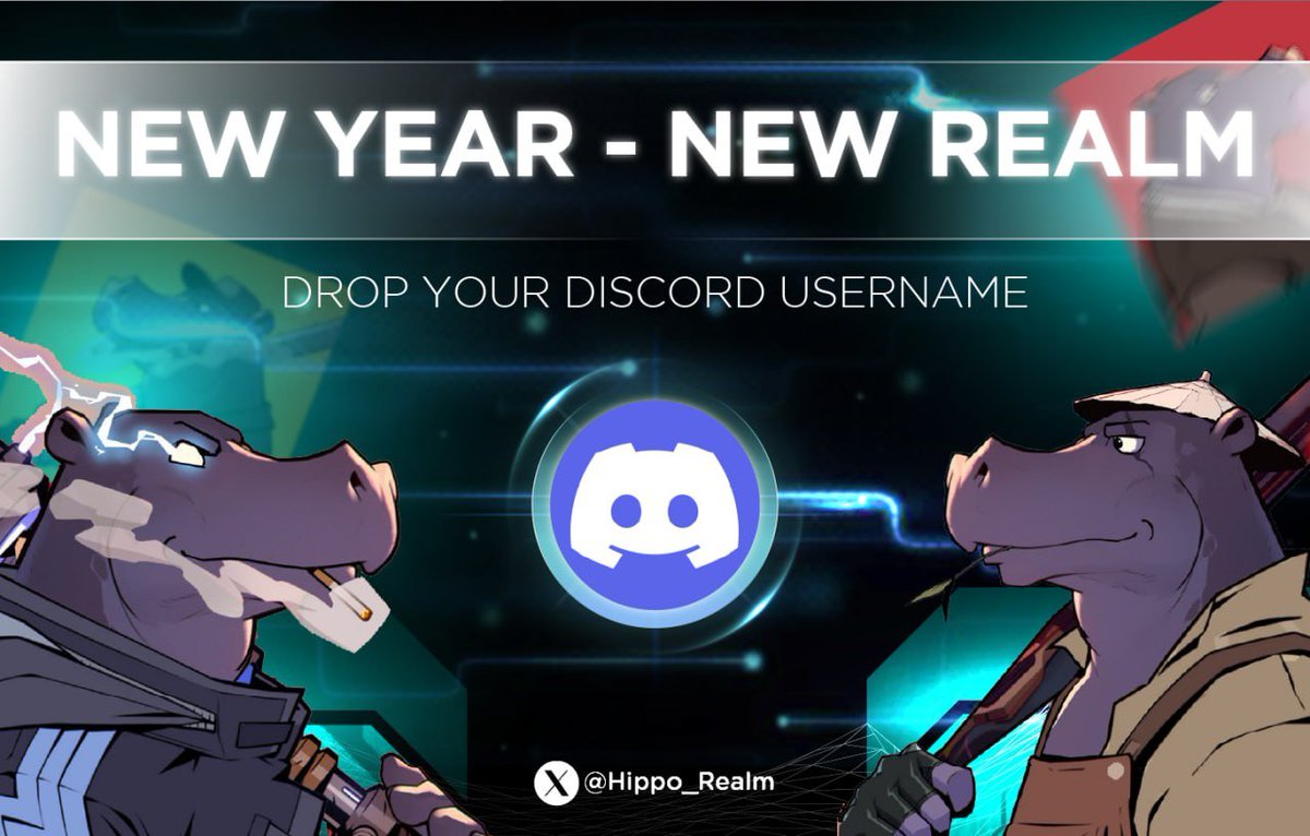 🎉 New Year, New Realm! 🌟

🌟 Drop your Discord username below and get ready for an exclusive surprise to add magic to your journey in 2024.

Let's make it a memorable start together! 
discord.com/invite/GmhfBmh…
 #NFT #airdrop #Hippo #Hipposwap