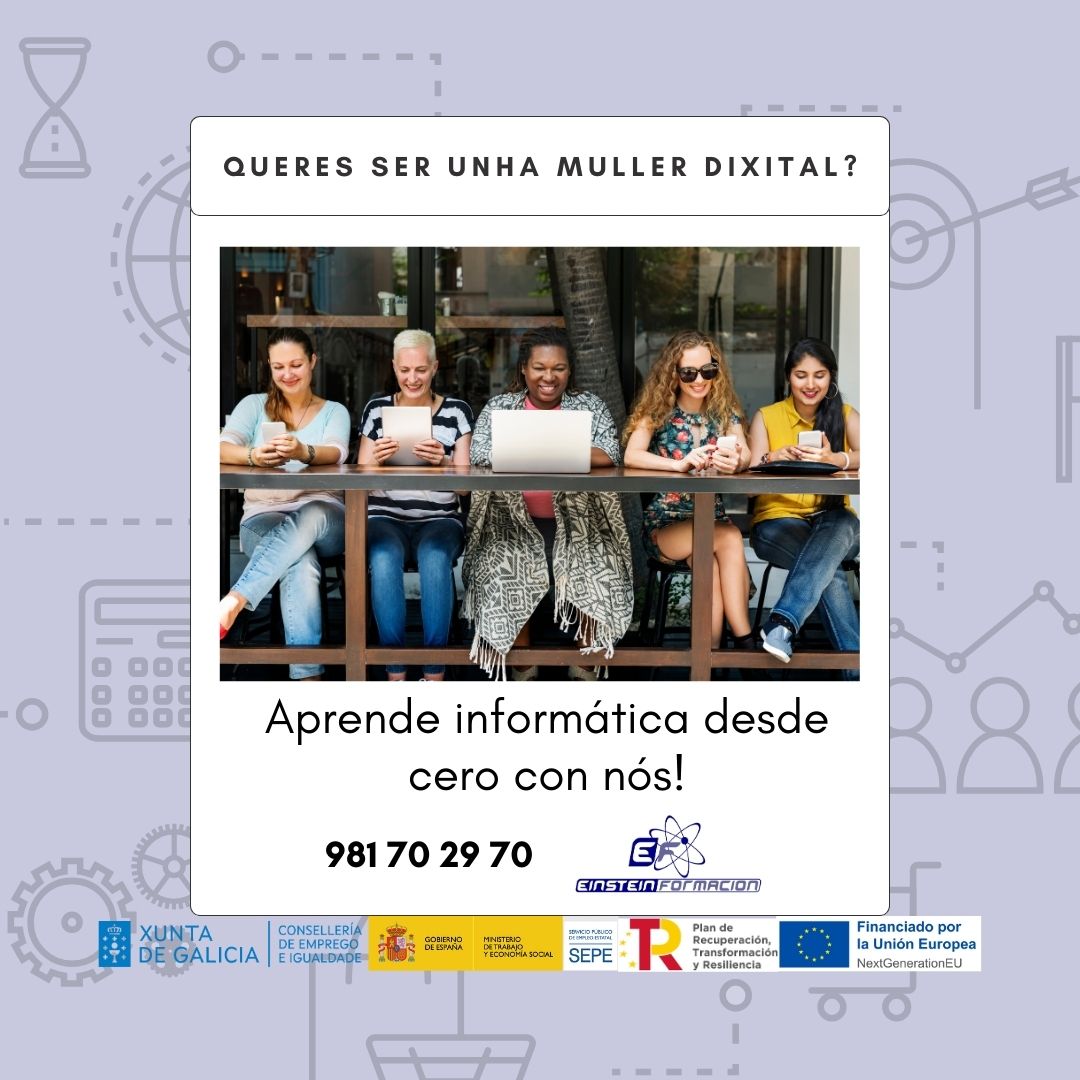 Comunícate con nós para máis info e saber como podes participar:

⬇⬇⬇

☎ 981 70 29 70

📧 info@einsteinformacion.com

Ven e lévate a casa a titulación homologada pola Xunta de Galicia, e de regalo, unha tablet para que poidas poñer en práctica o aprendido 📱 🎁