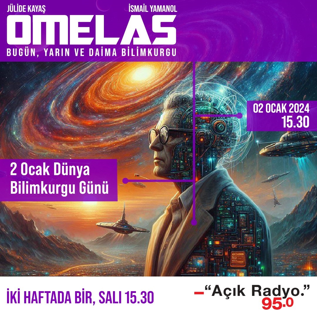acikradyo's tweet image. Jülide Kayaş ve İsmail Yamanol’un hazırlayıp sunduğu #Omelas'ta bugün gündemimiz 2 Ocak  #BilimKurguGünü.

15:30'da radyonuzda, kaçırmayın!