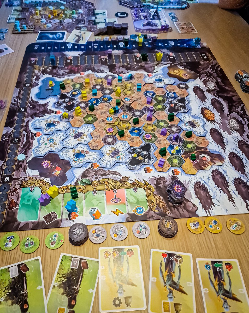 Best game I played in 2023. Revive with Abyss expansion by <a href="/AportaGames/">Aporta Games</a>. I like figuring out all those super combos in an engine building game. 

#revive 
#calloftheabyss 
#aportagames 
#boardgames 
#tabletopgaming