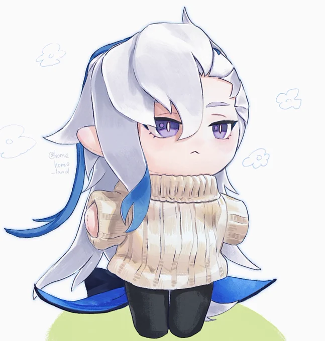 アイコン用にぬいの絵を描いたけど絵である必要があるのかって感じになっちゃったな