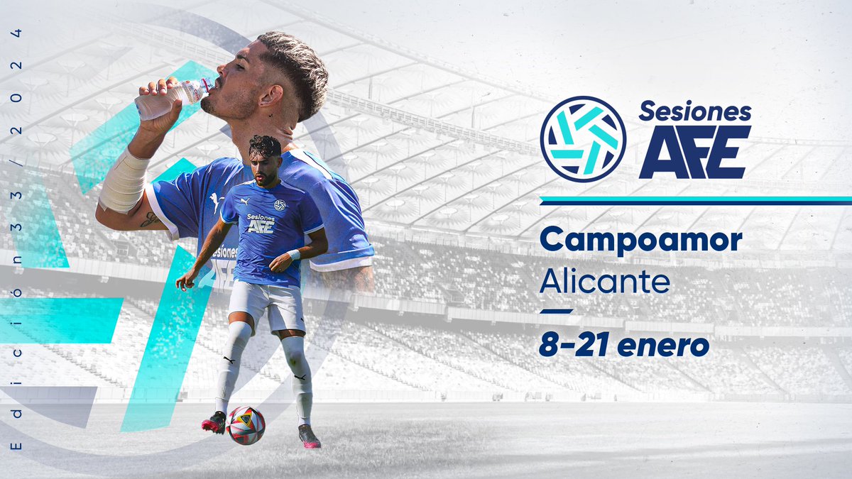 📣⚽️‼️ ¡Mañana finaliza el plazo para inscribirse en la edición 33 de #SesionesAFE! 

📆 Del 8 al 21 de enero
📍 Campoamor (Alicante)

🔗 afefutbol.com/SesionesAFE33

¡Si estás sin equipo, no dejes pasar la oportunidad! 👏🏻