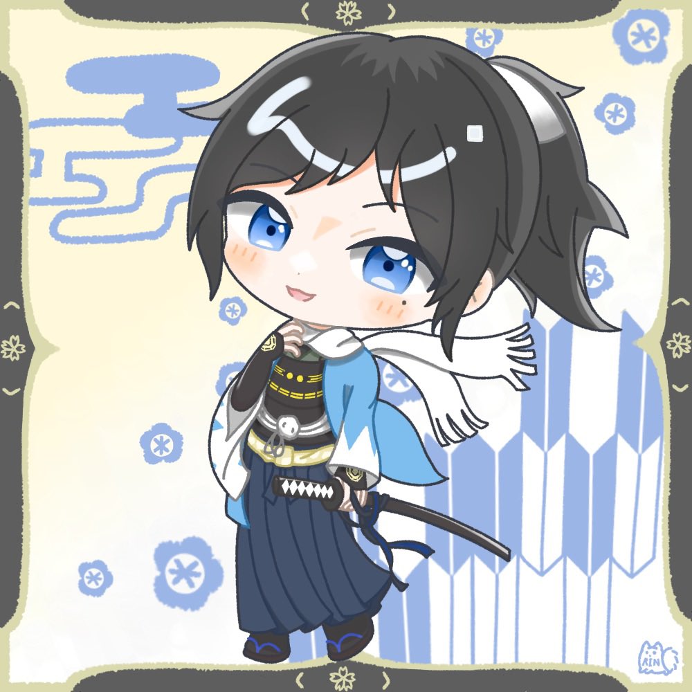 またまたまたまたリクエストもらってました（年明け前）嬉しい
今回は刀剣乱舞より大和守安定さん
刀剣乱舞やったことなかったけど安定さんのビジュアルが良すぎて気になりだした年始です
今年もよろしくお願いします

#刀剣乱舞 #大和守安定
