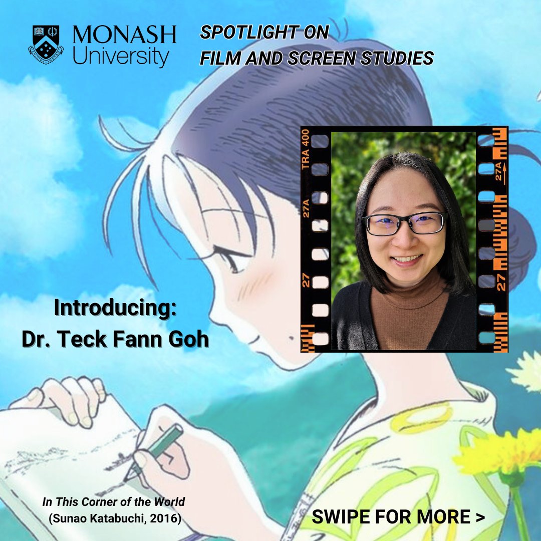 mfjmonash's tweet photo. This week in #FilmandScreenStudies spotlight we have Dr. Teck Fann Goh whose research focuses on film festivals, cultural diplomacy, cultural policy, and audience reception. She is currently writing a monograph on Japanese Film Festivals in the Asia-Pacific. https://t.co/VteqzsxidG