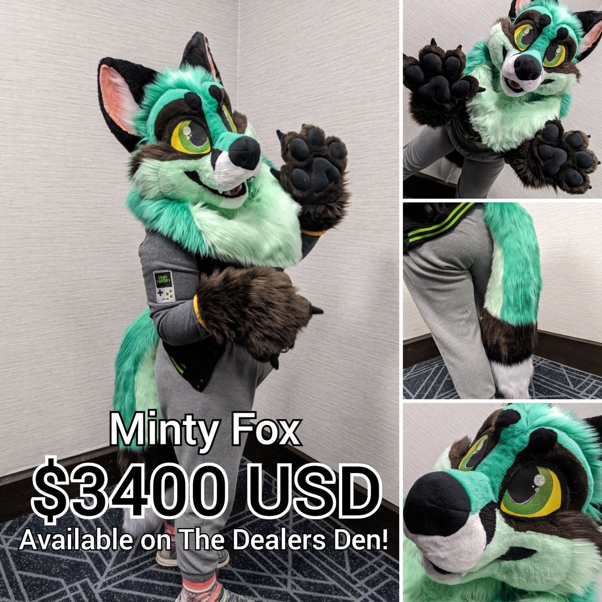 Minty Fox premade partial suit is available! All the info is in the listing 💚🤎🦊

buff.ly/3tC0moj