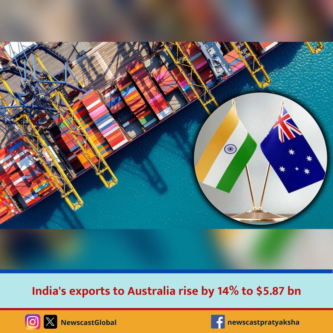 (1/2) In first 8 months of current financial year, #IndianExports to #Australia rose by 14% on annual basis to $5.87 bn. It opened new market for Indian gold jewellery, clothing, tractor equipment, etc on basis of favourable #TradeAgreement entered into force a year ago on 29 Dec