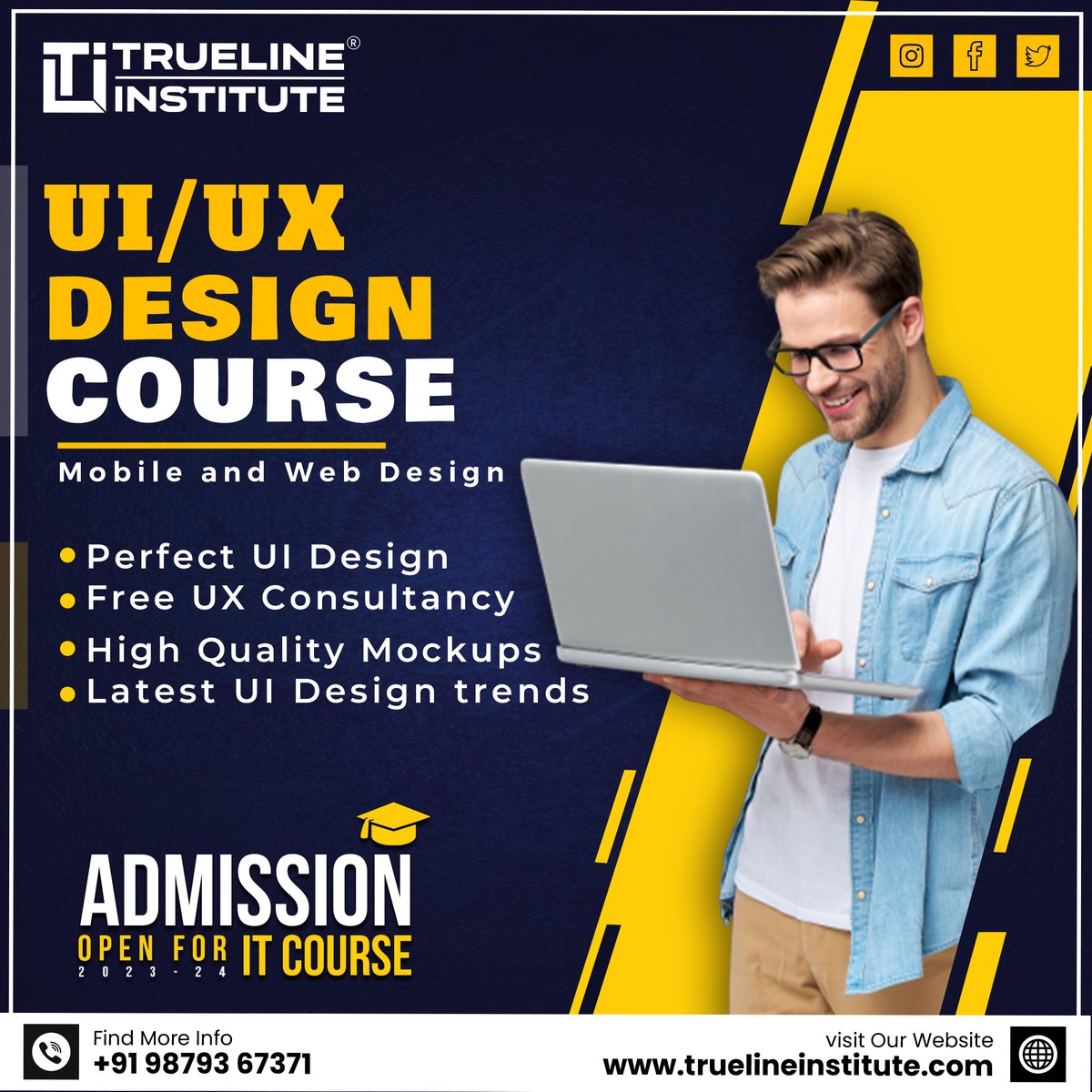 TL_Institute's tweet image. 📢 UI/UX Design for Mobile and Web Design
✅ Perfect UI Design
✅ Free UX Consultancy
✅ High Quality Mockups
✅ Latest UI Design trends
☎️ +91 98793 67371
🌐 truelineinstitute.com
📧 vtruelineinstitute@gmail.com
#truelineinstitute #institute #uidesigncourse #uxdesigntraining