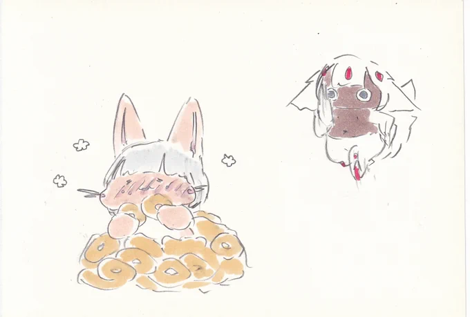 ミスドの福袋全引き換えんなちゃん。(50個)#イラスト #メイドインアビス 