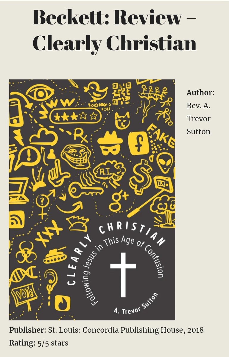 @paleochristcon @savedbythe9967 @OliveCypress It's a quote from a book written by @atrevorsutton, Rev. A. Trevor Sutton: Clearly Christian 

'Anybody who’s been a Christian for five minutes knows to be Christian is to be accused of being judgmental. Being judgmental is one of society’s deadly sins. To be sure, to be clearly