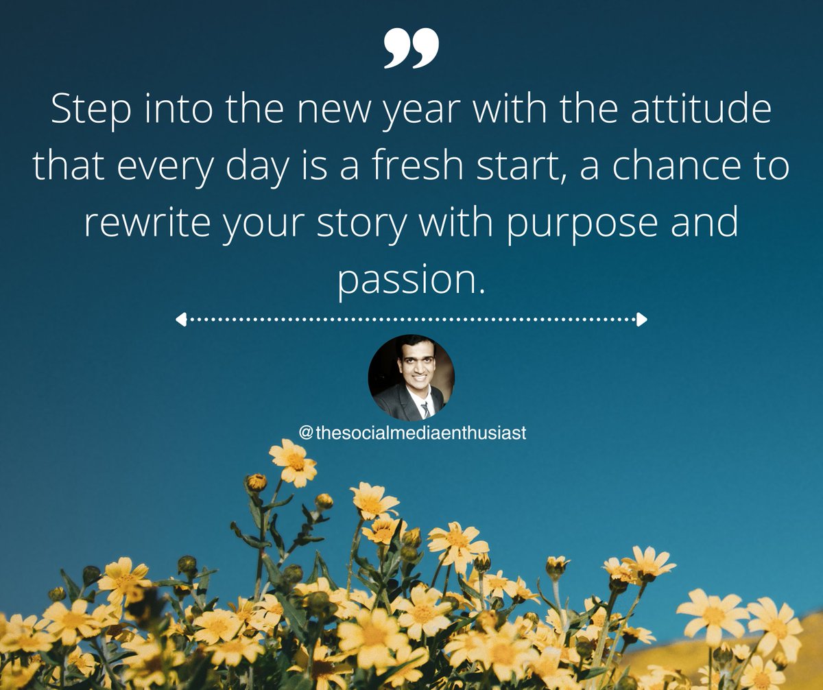 A new year is not just a calendar change; it's a mindset shift. Believe in the magic of fresh starts and the endless possibilities they bring.

#motivationalquotes #newbeginnings #newyearnewyou #newyear2024 #socialmedia #socialmediamarketing #branding