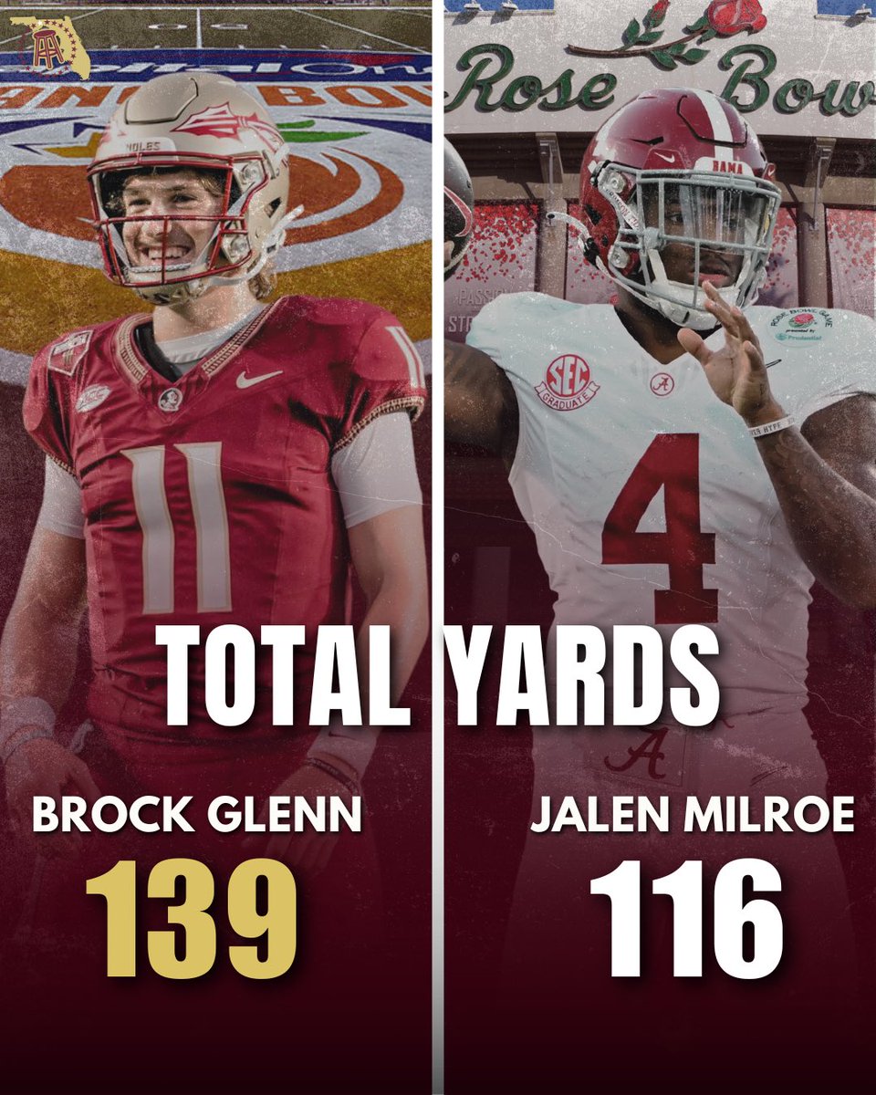 FSU_Barstool's tweet photo. Wonder what the analysts will say about our 3rd stringer throwing for more yards than Jalen Milroe. They can’t hide the Alabama bias anymore https://t.co/OwgCs2IdtQ