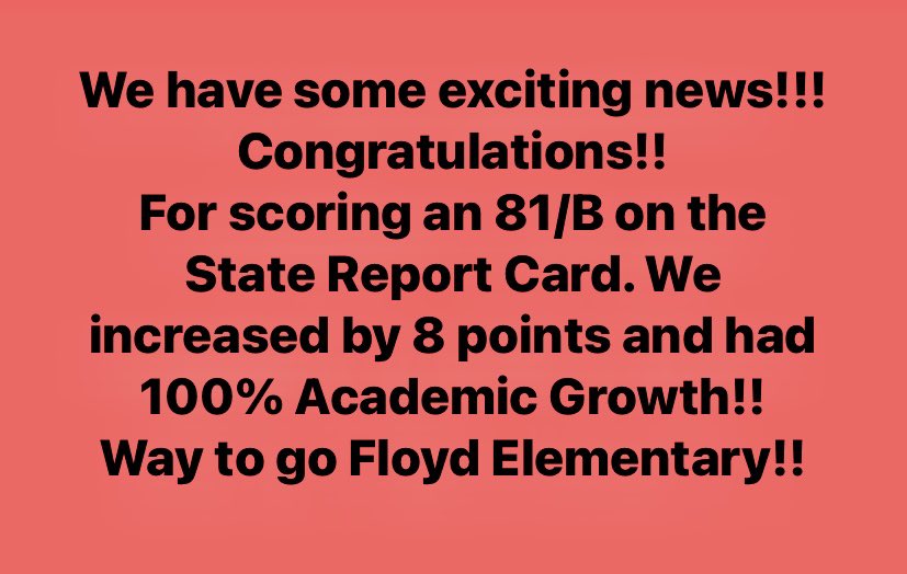 So proud of my students, teachers and staff!!
