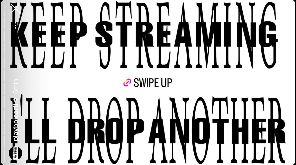 MORE PLAYBOI CARTI MUSIC OTW 🚨

"KEEP STREAMING I'LL DROP ANOTHER"