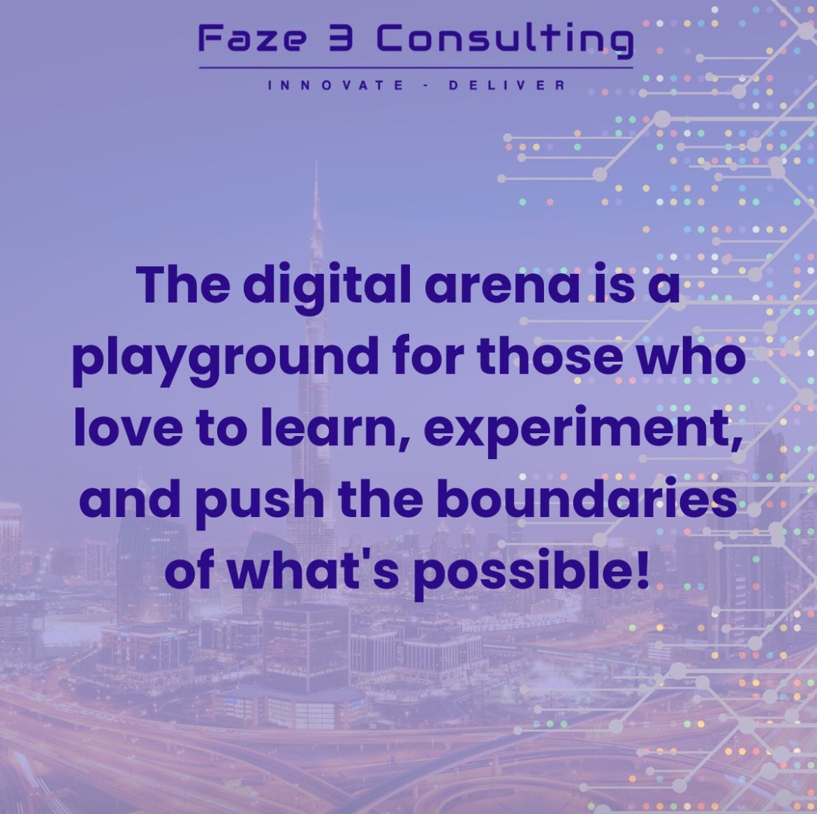 faze3consulting's tweet photo. In this vast digital playground, every experiment, and every boundary pushed is a step toward innovation and growth. So in this coming year, let's celebrate the thrill of discovery and the joy of learning.
#Faze3Consulting #PMO #LimitlessLearning https://t.co/EL4scall32
