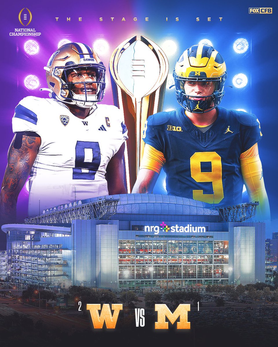 The CFP National Championship is set 🔒🤩 @UMichFootball and @UW_Football will meet in what will be both program's first CFP champ game appearance 🤝🏆