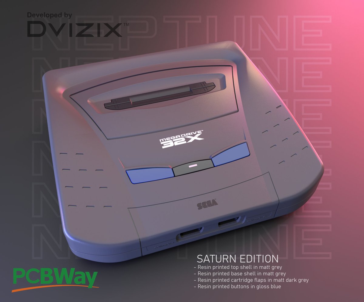 PCBWayOfficial's tweet photo. 🌠💫The #Neptune Project
#SEGA Genesis 2 (US) / #Megadrive 2 (EU) - Total Case Replacement
As a massive SEGA fan, @dvizix 's goal is to bring this amazing system back to life by providing a replacement shell that can be swapped with a standard US or EU Genesis/Megadrive 2.

-More info: https://t.co/eLP7HgEbhs