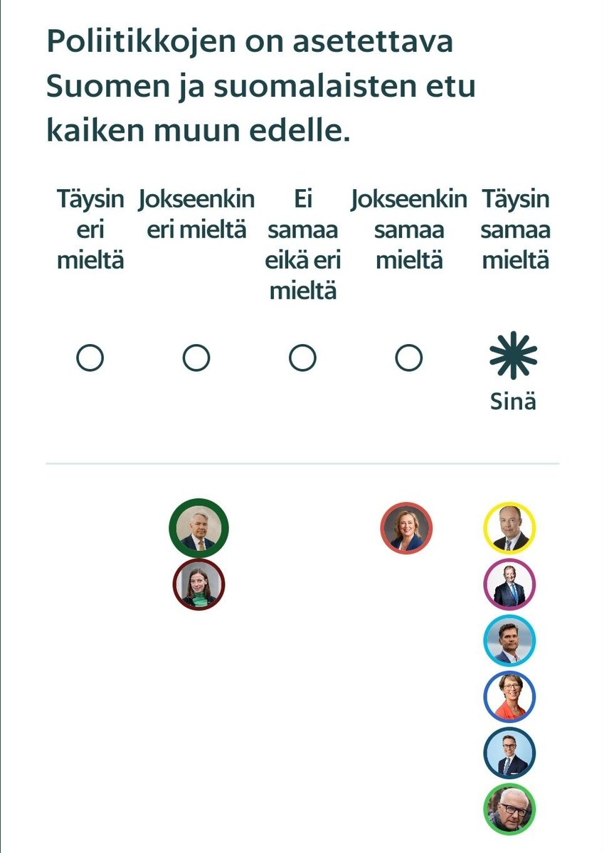 MarttiPaldanius's tweet photo. On selvää, että jos presidenttiehdokas vastaa tähän kysymykseen muuta kuin "täysin samaa mieltä" ei voi olla vakavasti otettava isänmaan asialla oleva ehdokas.

Kenenkä etua nämä ehdokkaat sitten ajavat, jos eivät Suomen ja suomalaisten?

#Presidentinvaalit https://t.co/wo8qy1Kgic