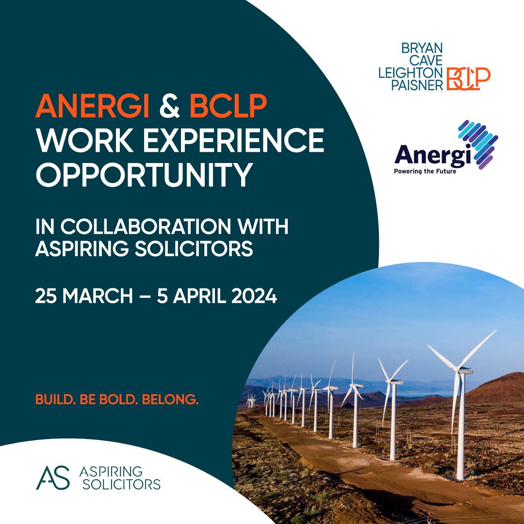 ⏰ Only two days left to apply for the Anergi &amp; BCLP Work Experience Scheme! 
🎓 Who can apply? Undergraduates at Non-Russell Group Universities.
🌐 Explore legal roles, enhance awareness, shadow lawyers, and more!
⌛ Deadline: Jan 4, 5 pm.

aspiringsolicitors.co.uk/opportunities/…