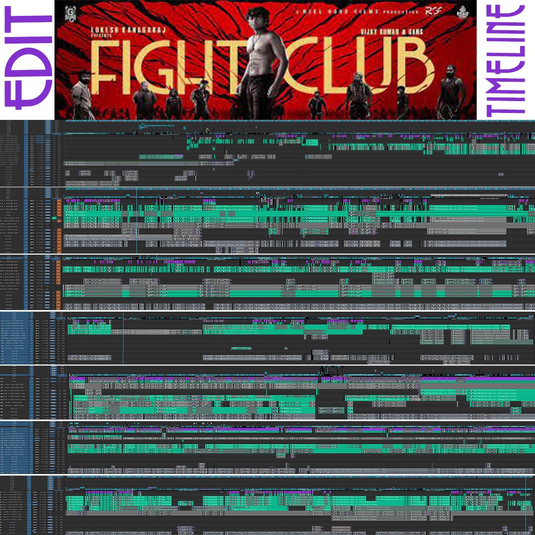 editorKripa's tweet photo. Happy new year all! Here is the avid edit timeline of Fight Club
@MediaComposer @Reel_Good_Films @GSquadOffl @TheRoute @SakthiFilmFctry
#fıghtclub #editor #Kripakaran #Avidmediacomposer #Edittimeline #filmeditor #filmediting #happynewyear #2024 https://t.co/2oyGJAFKcd