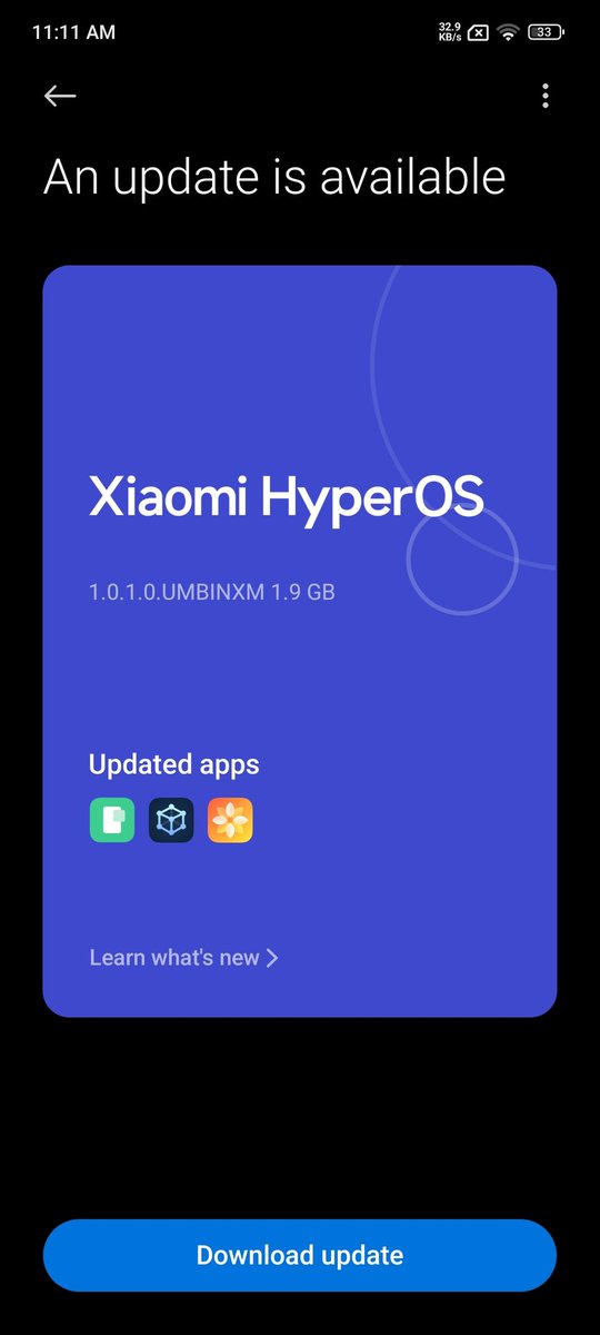 sifan_2803's tweet photo. Xiaomi HyperOS India system update to Xiaomi 13 Pro Beta (Pilot) Testers.
1.0.1.0.UMBINXM

#Xiaomi13Pro #Xiaomi #RedmiNote13 #POCOX6Series #MIUI #HappyNewYear2024 #Xgift #Xiaomi2024 https://t.co/mtSPLmkuxQ