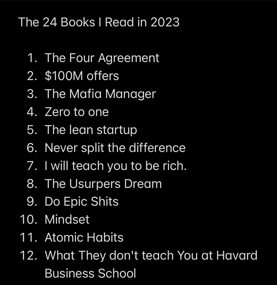 Maxibrown2's tweet photo. THREAD: I read 24 Books in 2023. 

Want to read more books in 2024? 

Let me share my secrets with you! 📚

#FAILACOOKATHON https://t.co/GBkLs3wRNV
