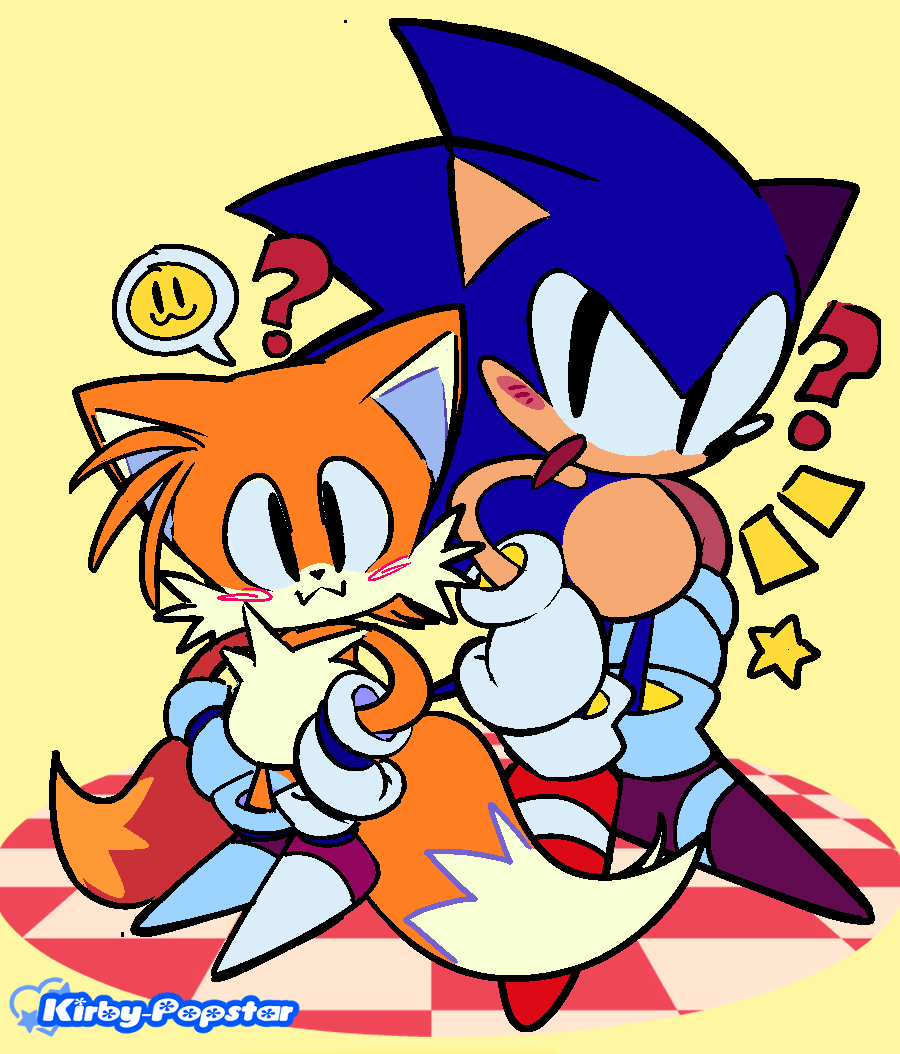 sonic the hedgehog ? two tails 2boys multiple boys multiple tails gloves furry male  illustration images