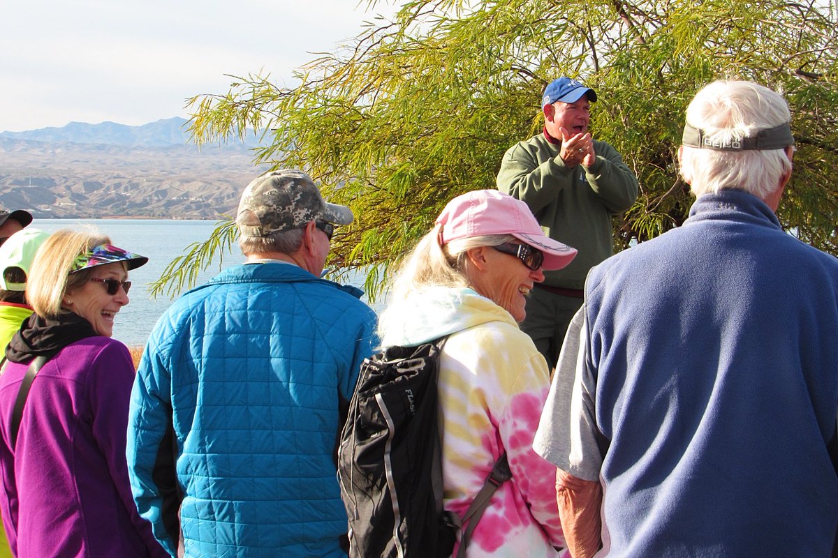 LaEricaTNHerald's tweet photo. Lake Havasu City residents and seasonal travelers participated in Lake Havasu State Park's First Day Hike on Monday morning.

The turnout was one of the largest noted by Dan Roddy, park manager.

@AZStateParks #FirstDayHike #firstdayhikes https://t.co/4QKESIdE02