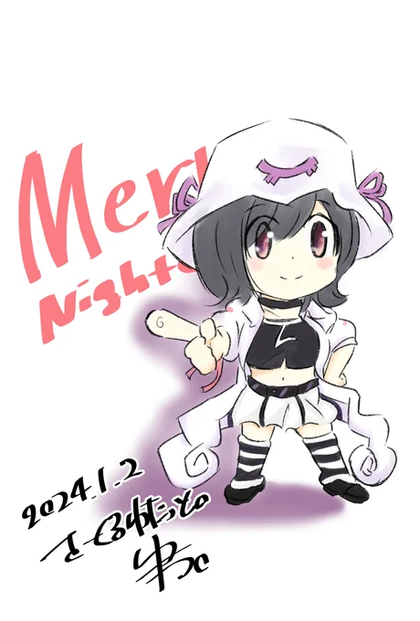 今年の企画らくがき 佐倉さんにコスプレさせてみた   メリーナイトメアちゃんの衣装を着せてみた。  #あやねるコスプレ #ペンの向くまま気の向くまま
