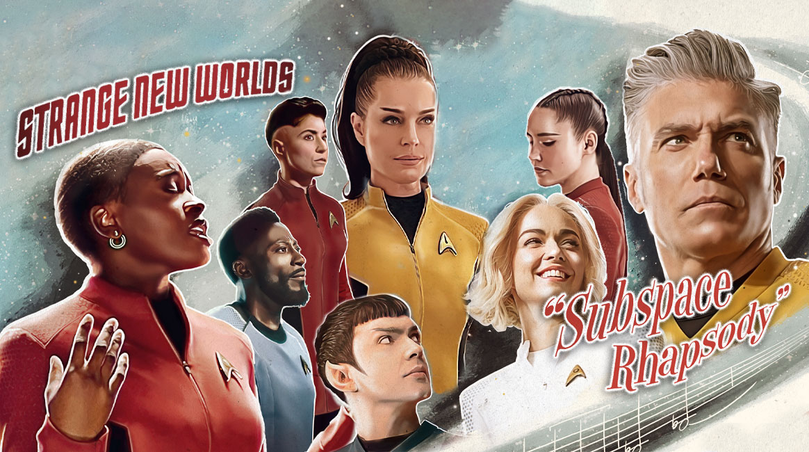 StarTrekRBG's tweet photo. #RBG74 Subspace Rhapsody [SNW] 2.9 https://t.co/QbtnkWostr w/@HomrigSean | @robominister | @Bullitt33 | #StarTrek #StrangeNewWorlds 🖖🎼 #podcast https://t.co/h3CMZSvy8W