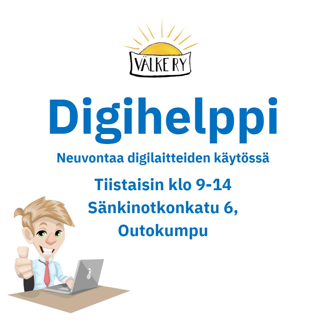 outovalke's tweet photo. Uusi vuosi, uudet laitteet.

Jatkamme edelleen suosittua Digitiistaitamme myös vuonna 2024!

#välke #digituki https://t.co/oEy0mZDbOa