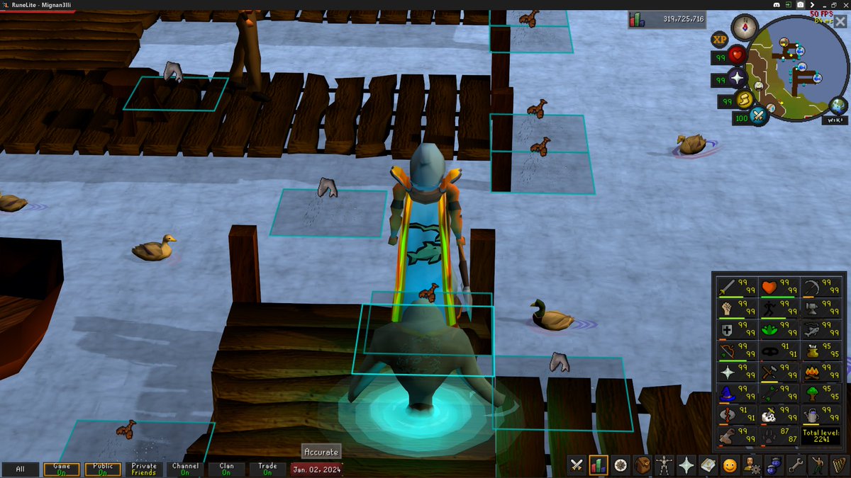 Mignan3lli's tweet photo. First 99 of the new year. 99 Fishing!!! #osrs #maxgrind https://t.co/VYfwnod954