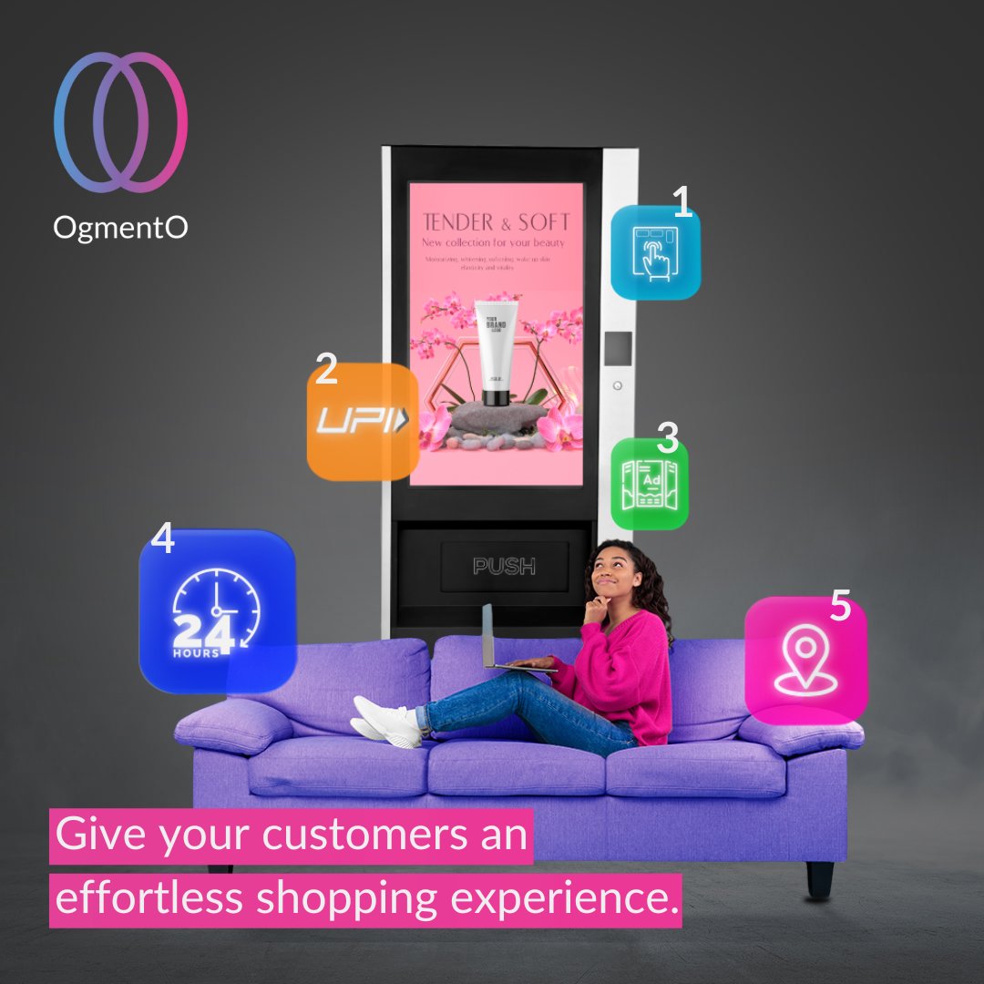 When you can’t be there in person, let us take care of your order. With smart vending machines, we make your customer's experience easy and secure.📲

#futureofretail #retailtransformation #retail #d2c #d2cbrands #d2cindia #retailautomation #OgmentO
