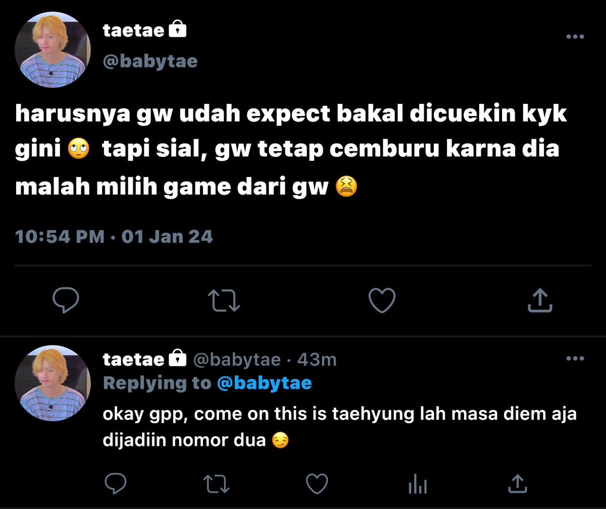 cuntaeboy's tweet photo. #vottom au ━ bptae lil 🔞 
[mingyv x tæ]

Tentang Tæhyvng yang benci menjadi pilihan kedua.

cw // daddy kink , nsfw pic https://t.co/FigAOK8xXE