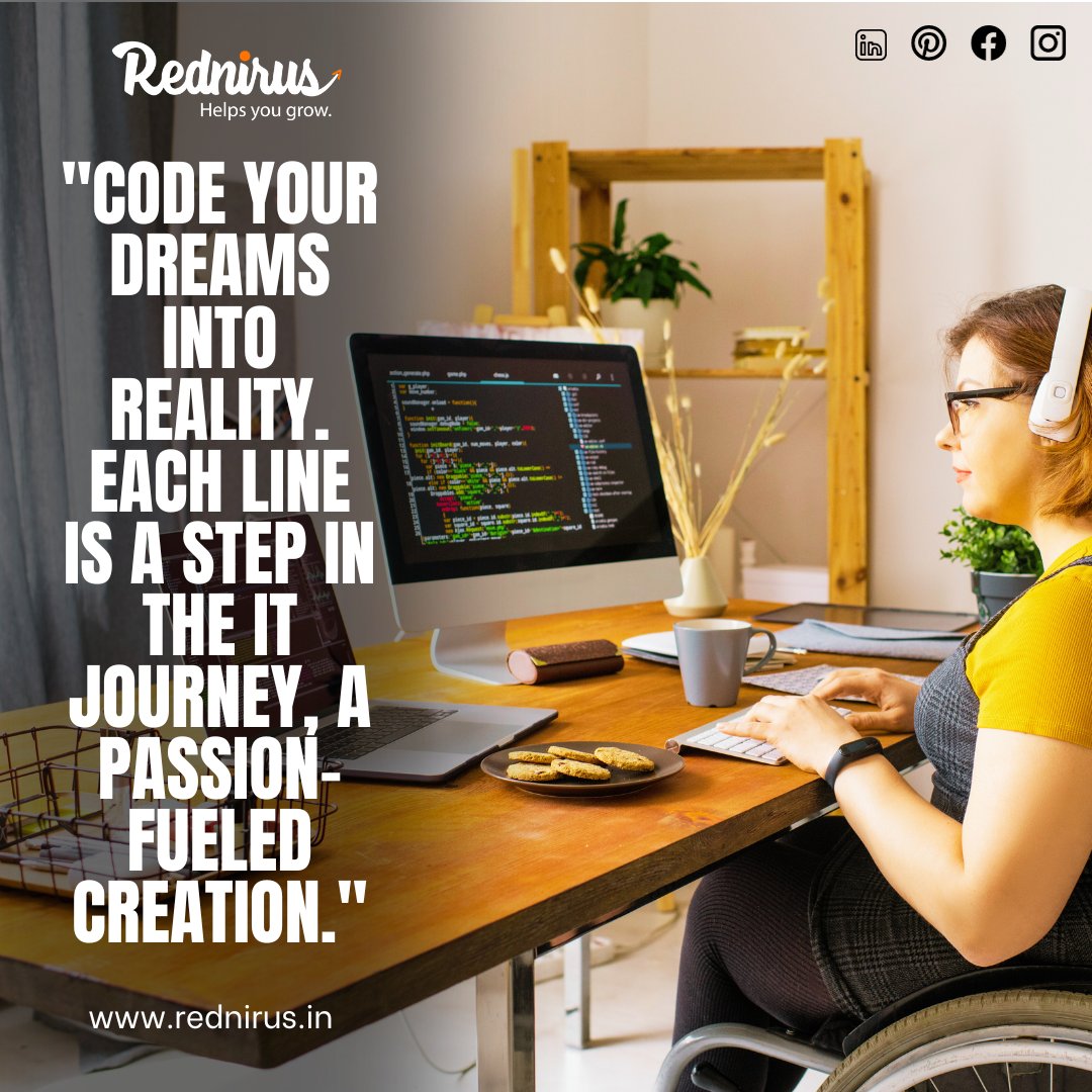 redniruschd's tweet image. Crafting the future, one line at a time. 💻✨ Dive into the realm of innovation and let your code tell the story. #CodeToCreate #TechInspiration #rednirusdigitalmedia