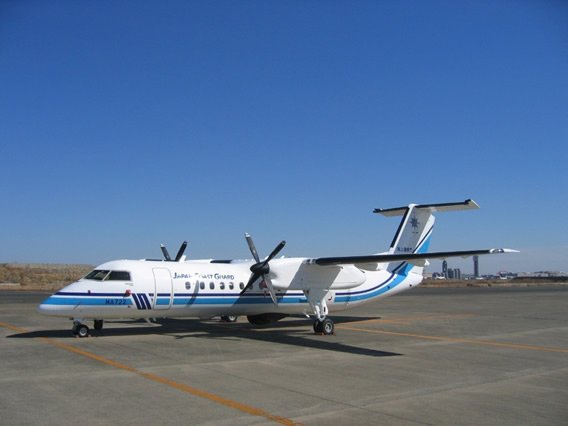 海上保安庁の機体は羽田所属機MA722固定翼機