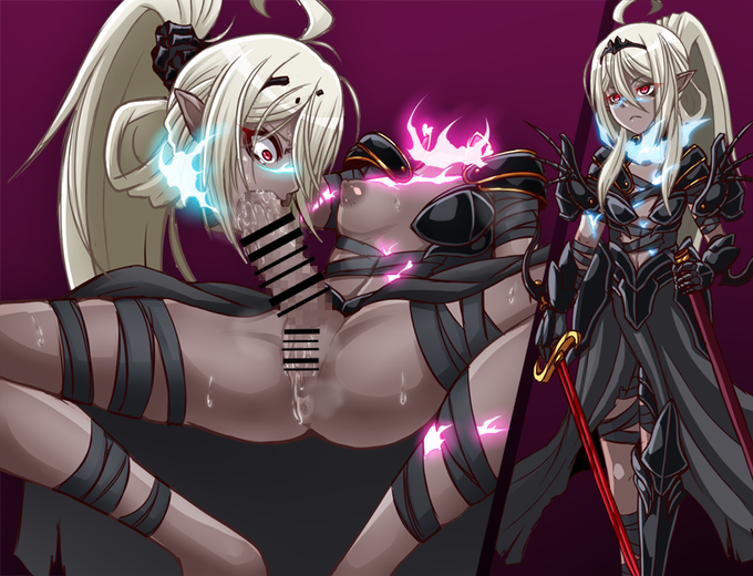 魔力で自分の体を操ってるタイプの堅物騎士系デュラハン娘が、淫魔に魔力注入されて先に堕ちた自分の身体に犯されて淫魔化する展開がほしい衝動が収まらなかったんで落書き
言葉を発さないけど通じあってる自分の相棒的な存在に裏切られる展開ええよね 