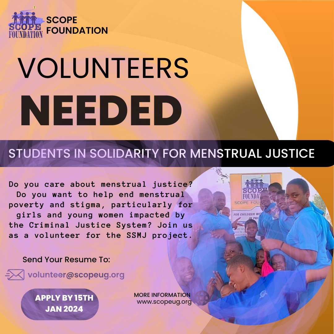 Join us as a volunteer for the Students in Solidarity for Menstrual Justice Project (SSMJ). Slots are available for menstrual health educators, fundraisers, or to join our field support team.