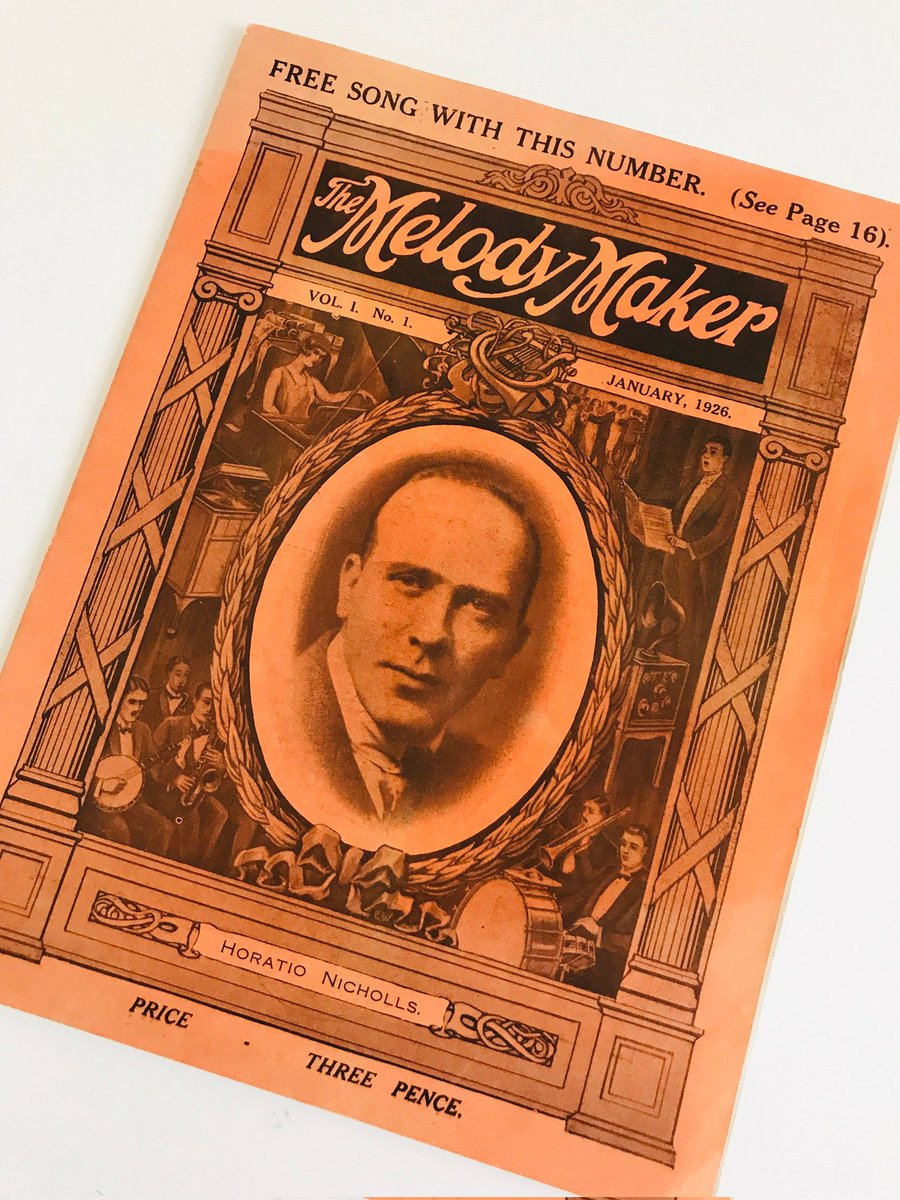 MaxxGhe's tweet image. 02/01/1926.
Un magazine dedicato a "tutti coloro che siano interessati alla produzione di musica popolare".
Edito dalla Lawrence Wright Music Company, esce in Gran Bretagna il primo numero della (futura) popolare rivista musocale The Melody Maker.
#TheMelodyMaker #FirstIssue