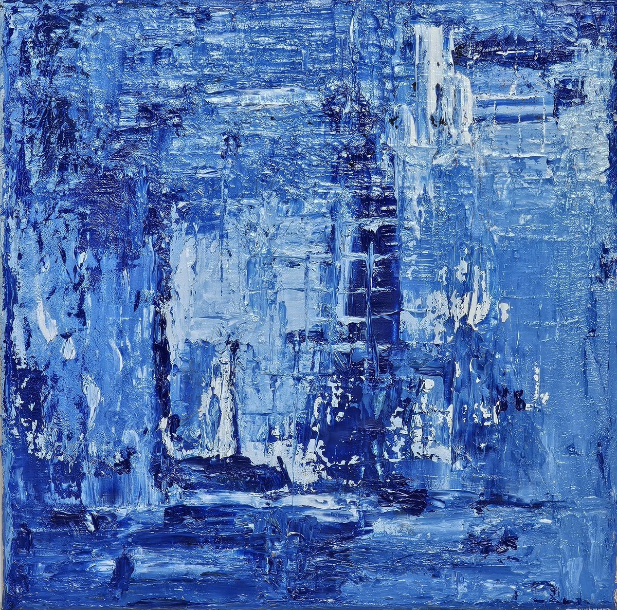 "Unshackled" the series, a collection of oil paintings inspired by embracing life's uncomfortable moments. Each painting created over days, weeks, months. Exploring texture, colour, tone, feeling, flow, then finally acceptance

Engulfed I 
Oil on canvas (shipping included)
🔗bio