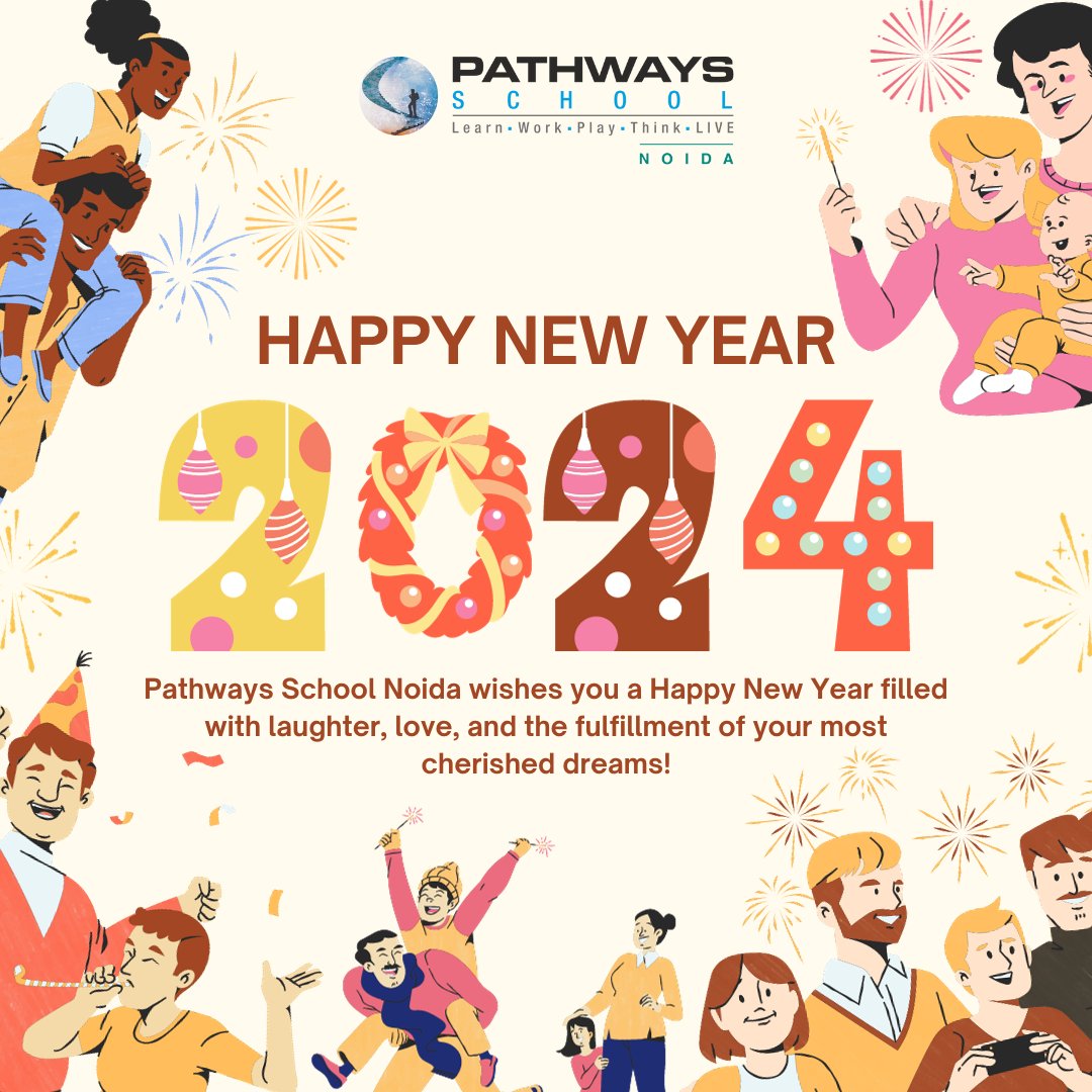 PathwaysNoida's tweet photo. Wishing everybody a very Happy New Year from #PSN. We hope you have a wonderful 2024!
#Pathwaysschoolnoida #ib #pyp #myp #dp #happynewyear #newyear #2024 #NoidaSchools #Learn #Work #Play #Think #LIVE https://t.co/F7ld10BETs